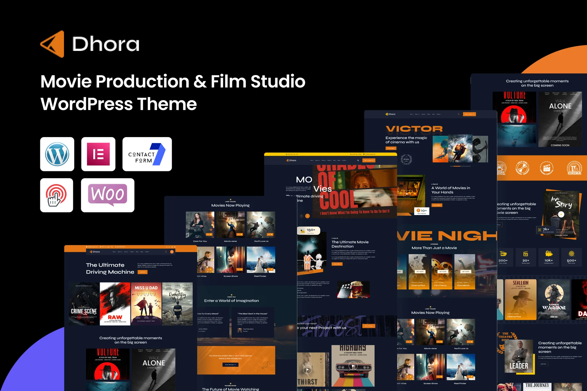 Dhora – 电影和影片制作 WordPress 主题
