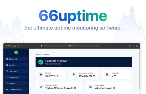 66Uptime v44.0.0 – 正常运行时间和 Cronjob 监控工具