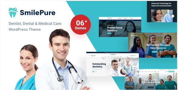 SmilePure v1.7.2 牙科和医疗保健 WordPress 主题