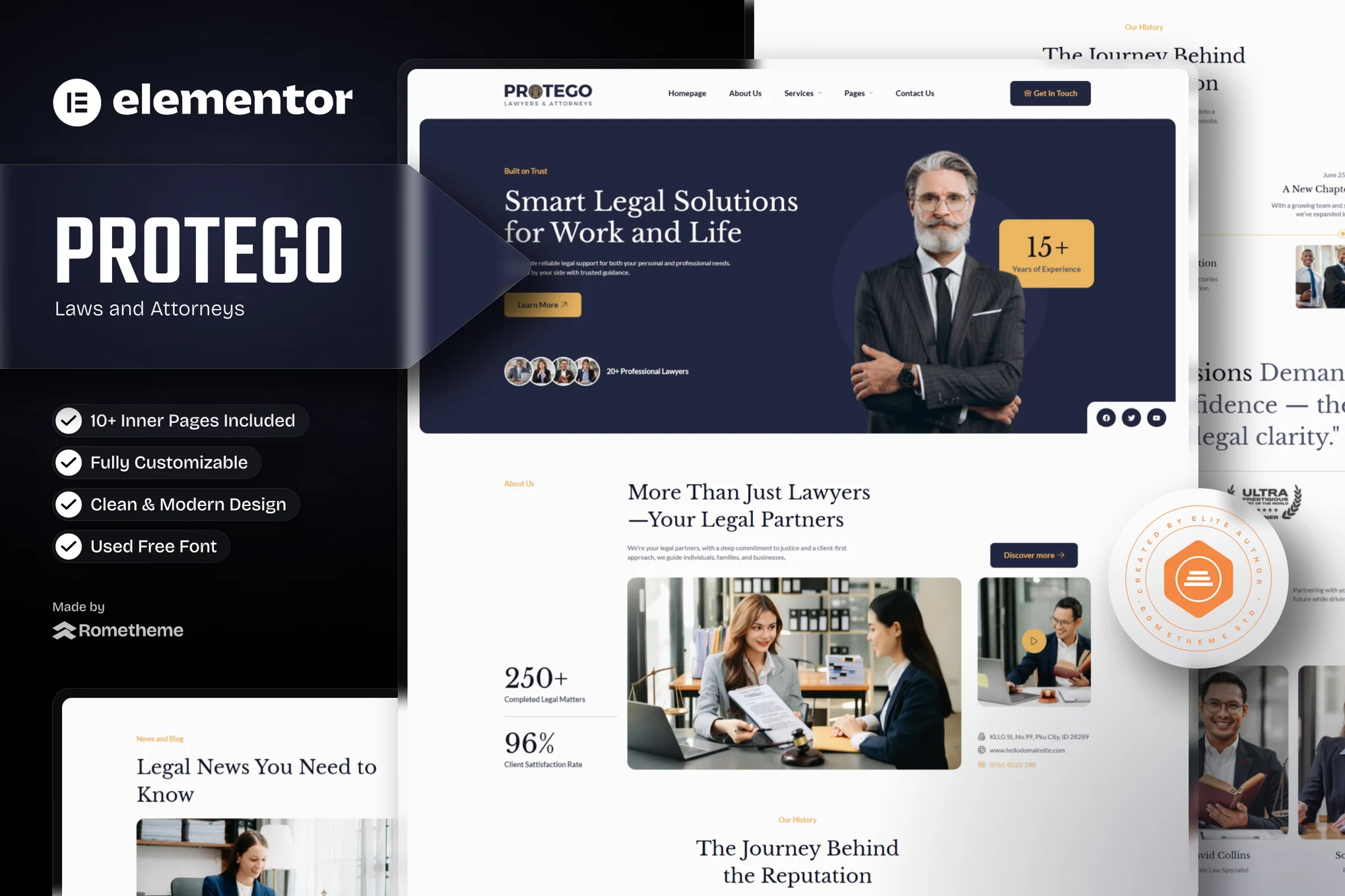 Protego – 律师和律师 Elementor 模板套件