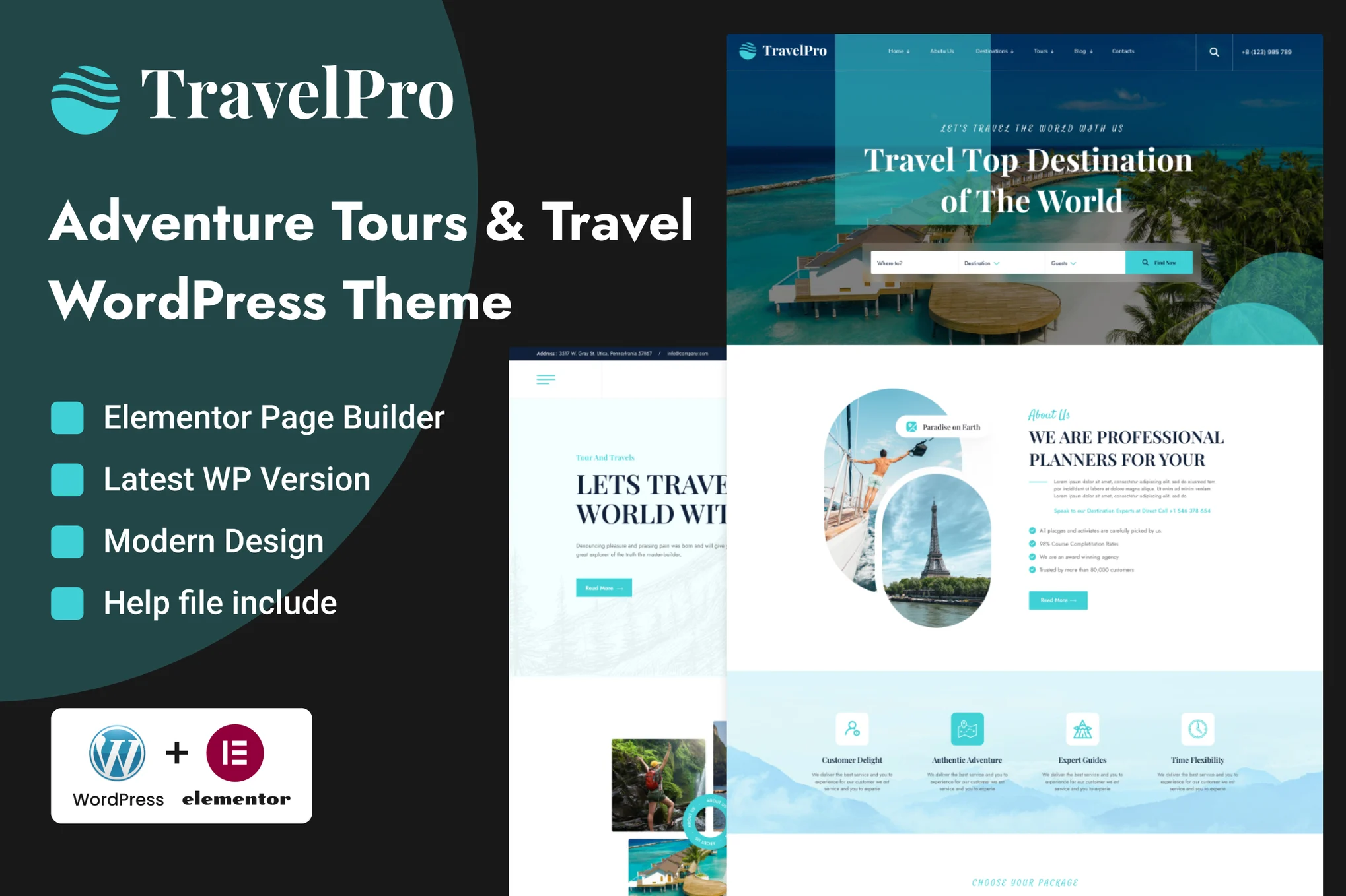 TravelPro – 旅游和旅行社 WordPress 主题