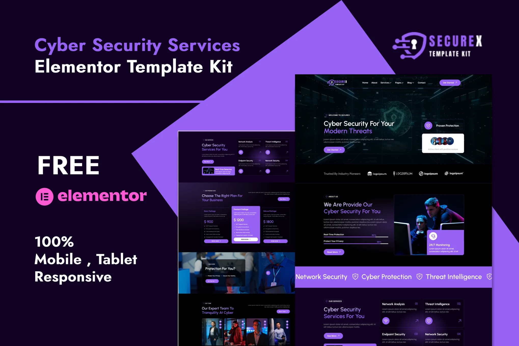 Securex – 网络安全服务 Elementor 模板套件