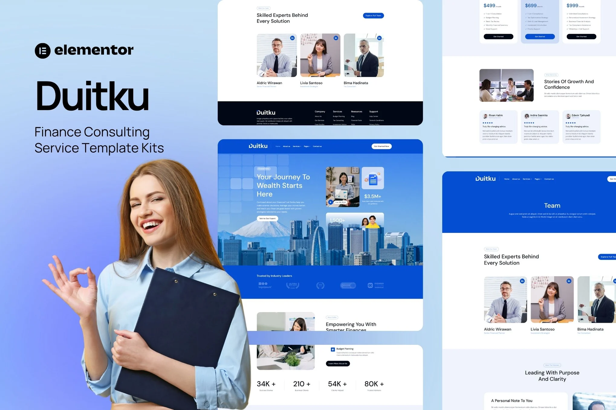 Duitku – 财务咨询服务 Elementor 模板套件