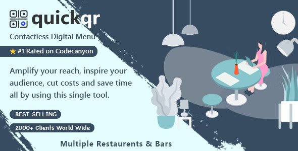 QR Menu Maker SaaS v2.3 – 非接触式二维码餐厅菜单 – QuickQR Laravel CMS