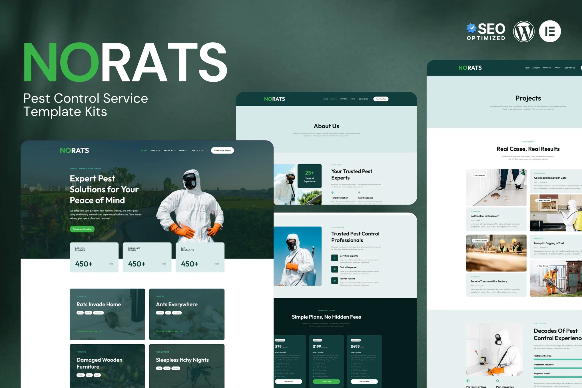 Norats – 害虫防治服务 Elementor 套件