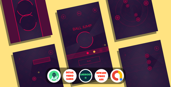 Ball Jump v2.0.0 – (Android Studio+Admob+奖励广告+多个角色+移除广告+排行榜+Onesignal)