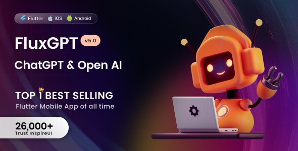 FluxGPT v5.4.0 – 强大的 ChatGPT、OpenAI 写作助手和图像生成器 – Flutter 完整应用程序