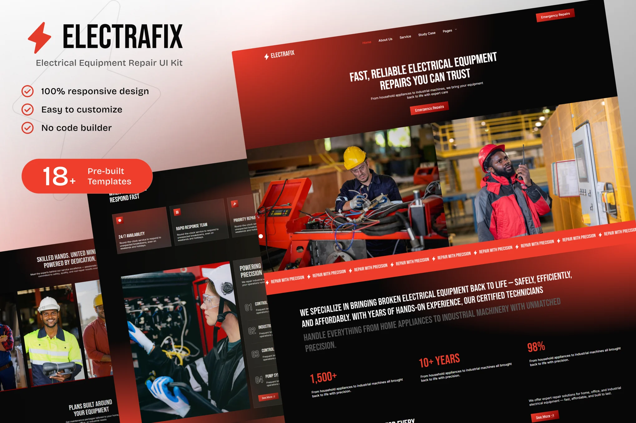 ElectraFix – 电气设备维修 Elementor 模板套件