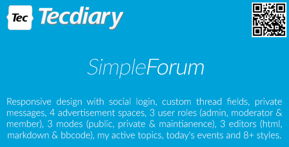 Simple Forum v2.1.0 – 响应式公告板