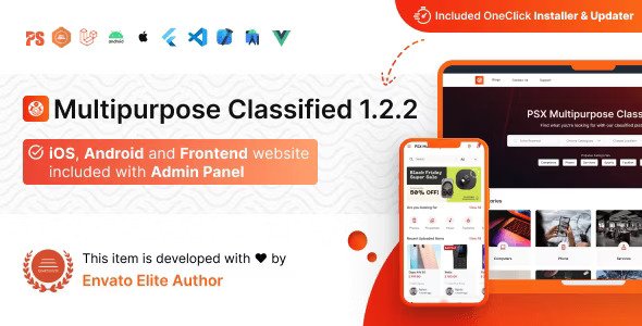 PSX v1.5.4 – 多用途分类 Flutter 应用，带 Laravel 管理面板