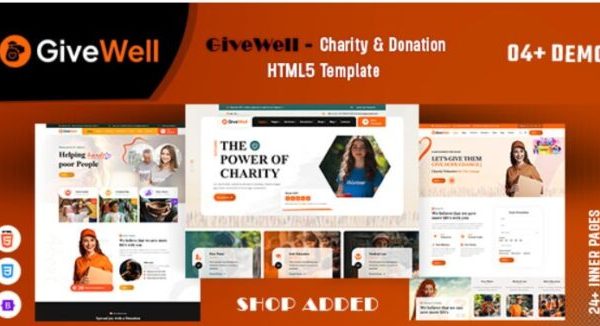 Givewell – 慈善和捐赠 HTML5 模板
