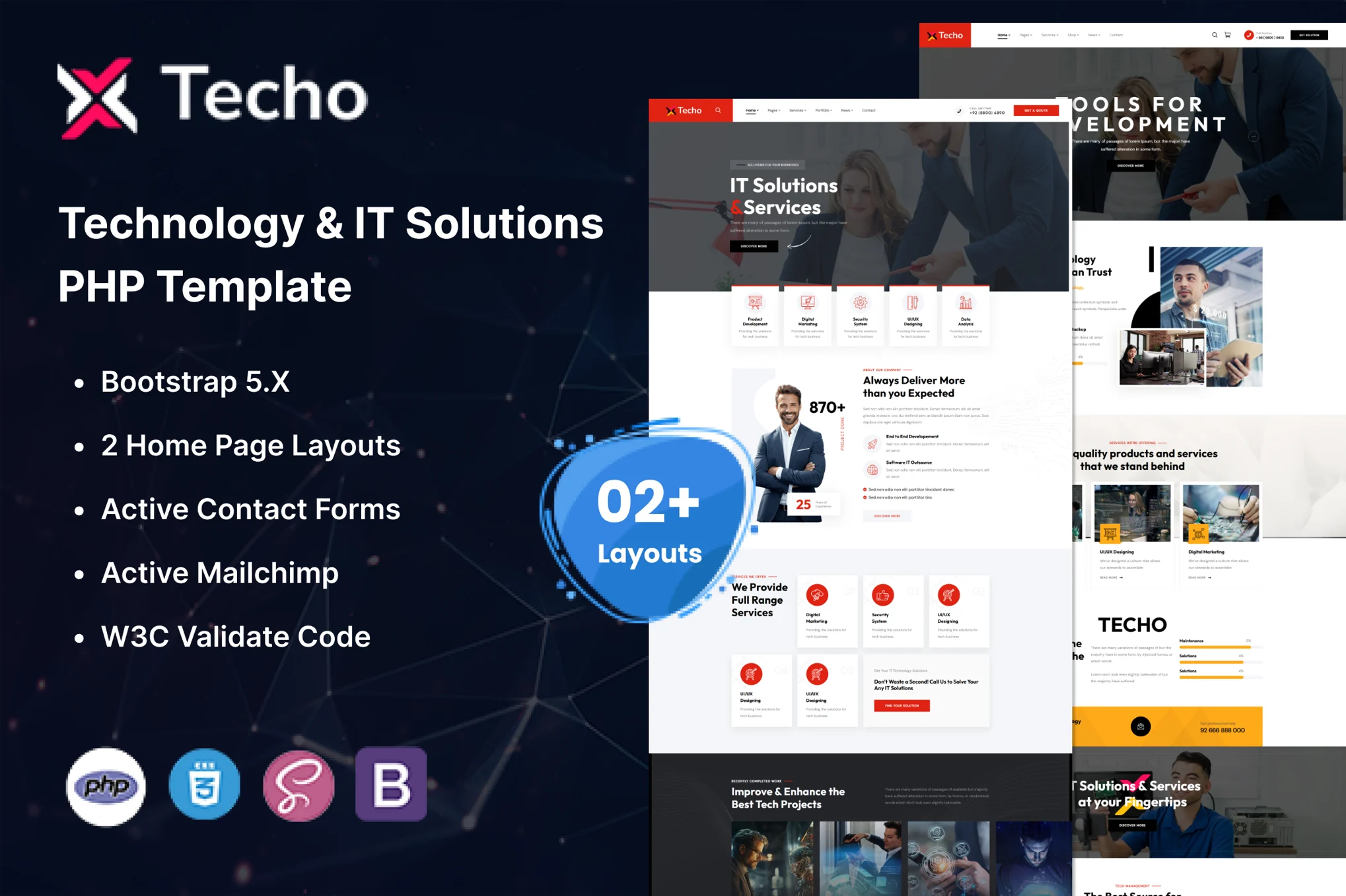 Techo – 技术和 IT 解决方案 PHP 模板