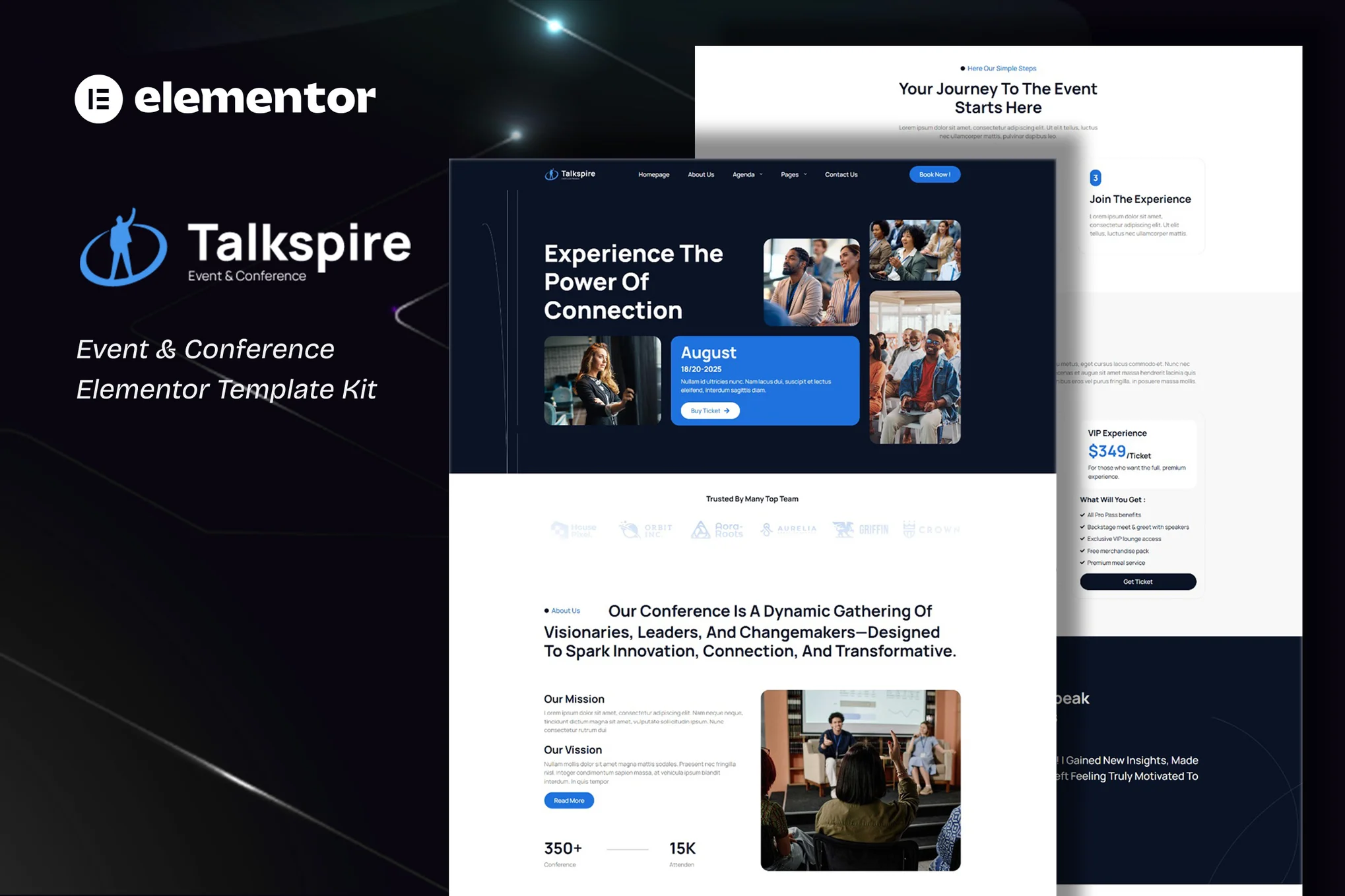 Talkspire – 活动和会议 Elementor 模板套件