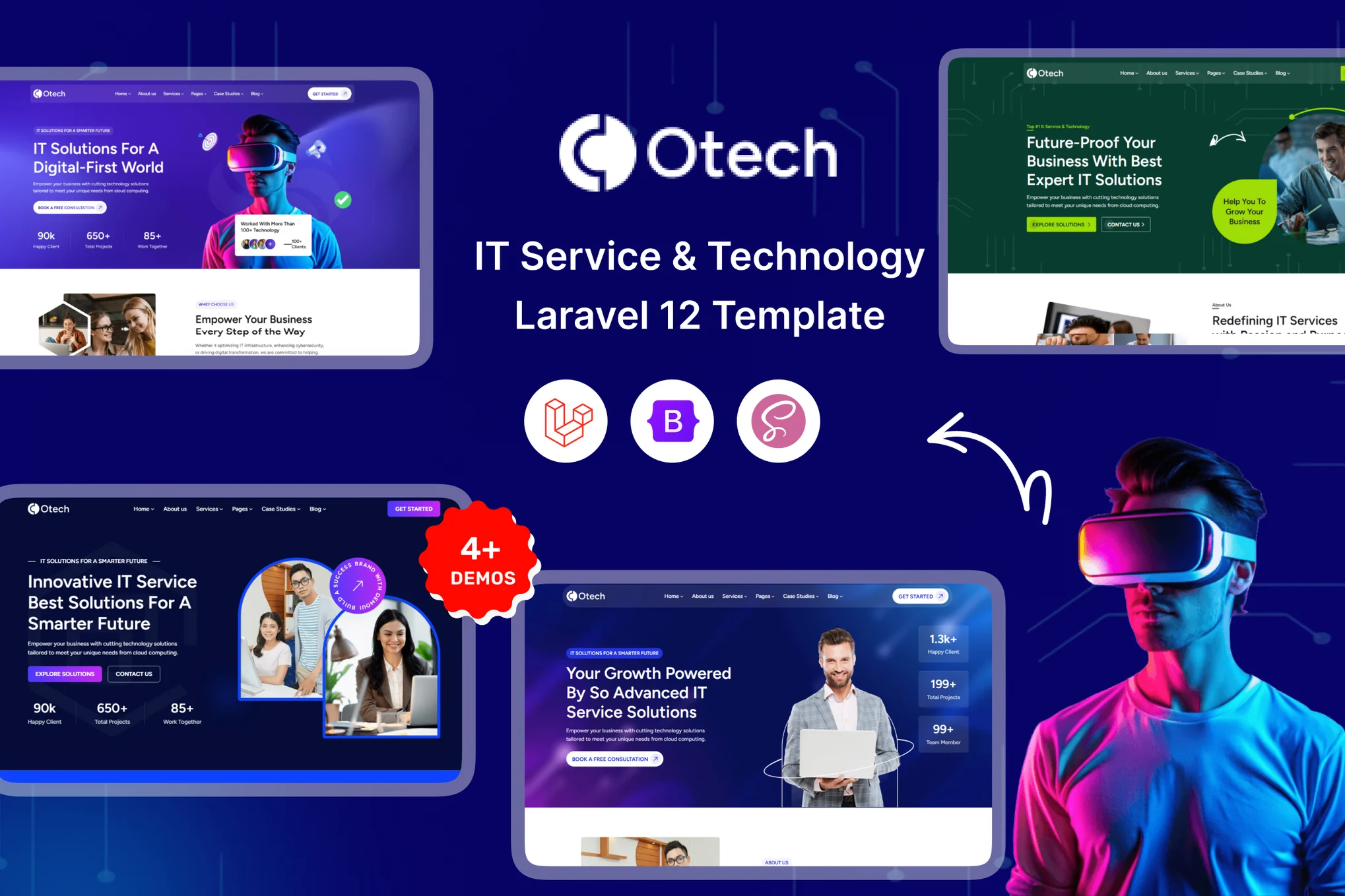 oTech – Laravel12 IT 解决方案和技术初创公司
