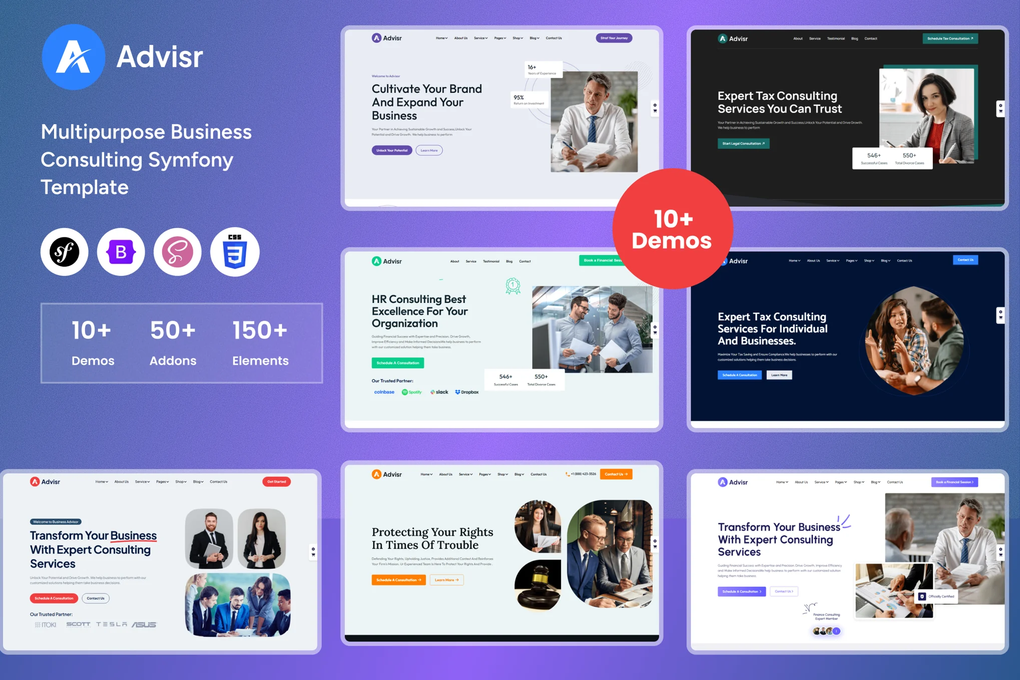 Advisr – 多用途商业咨询 Symfony