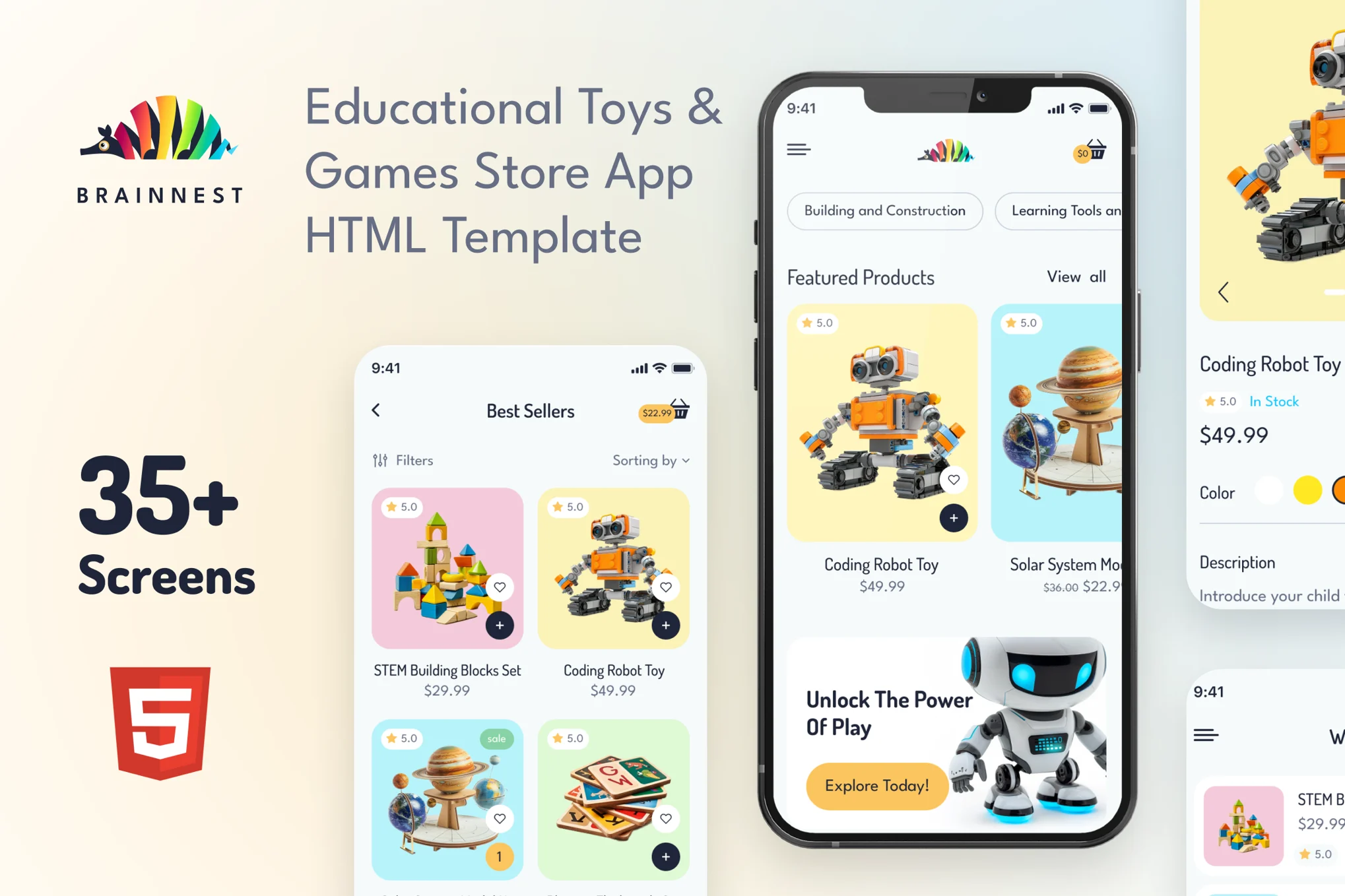 BrainNest – 带有 CMS 的游戏商店 HTML 和 CSS 应用程序
