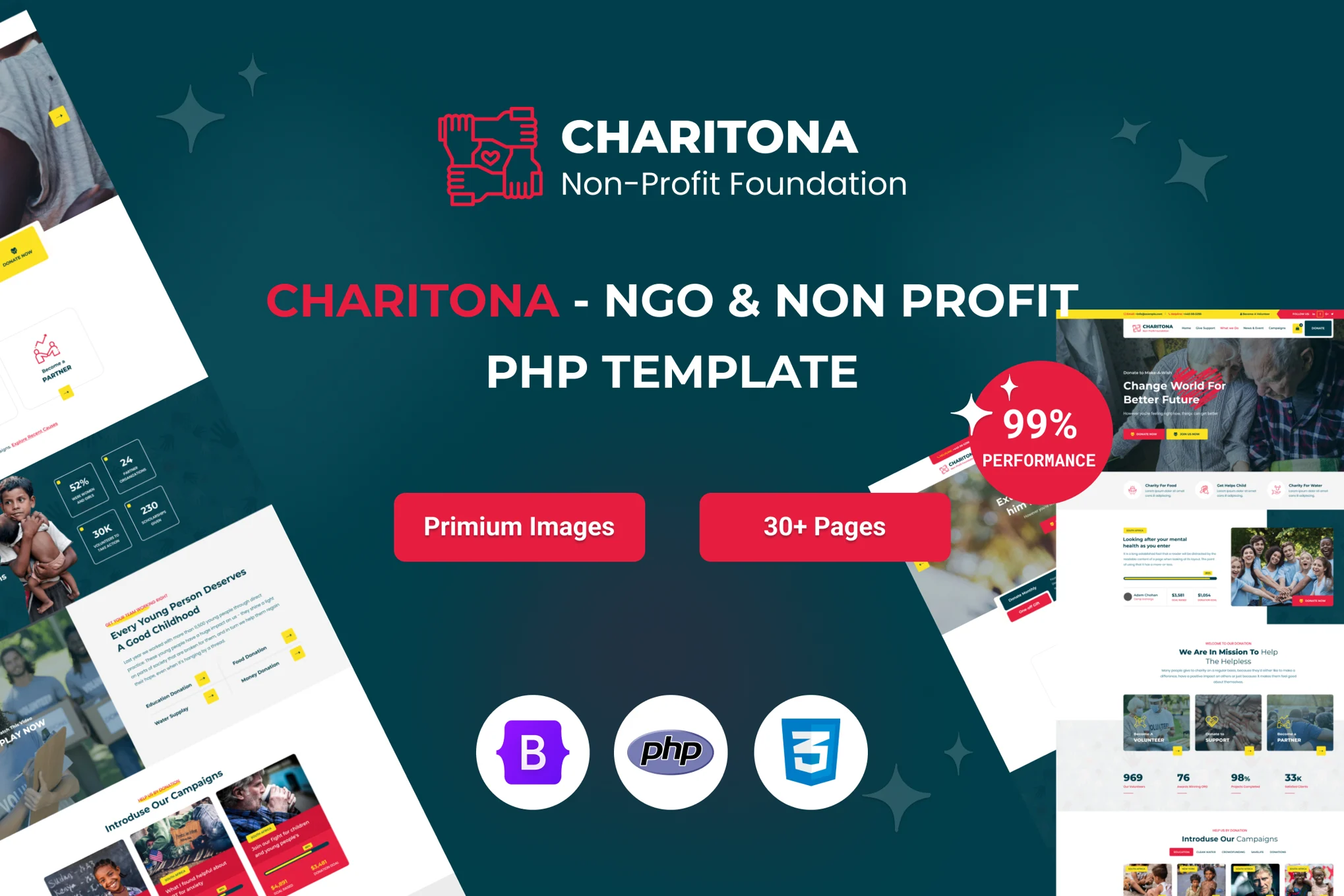 Charitona – 慈善非营利组织 Laravel 12 模板