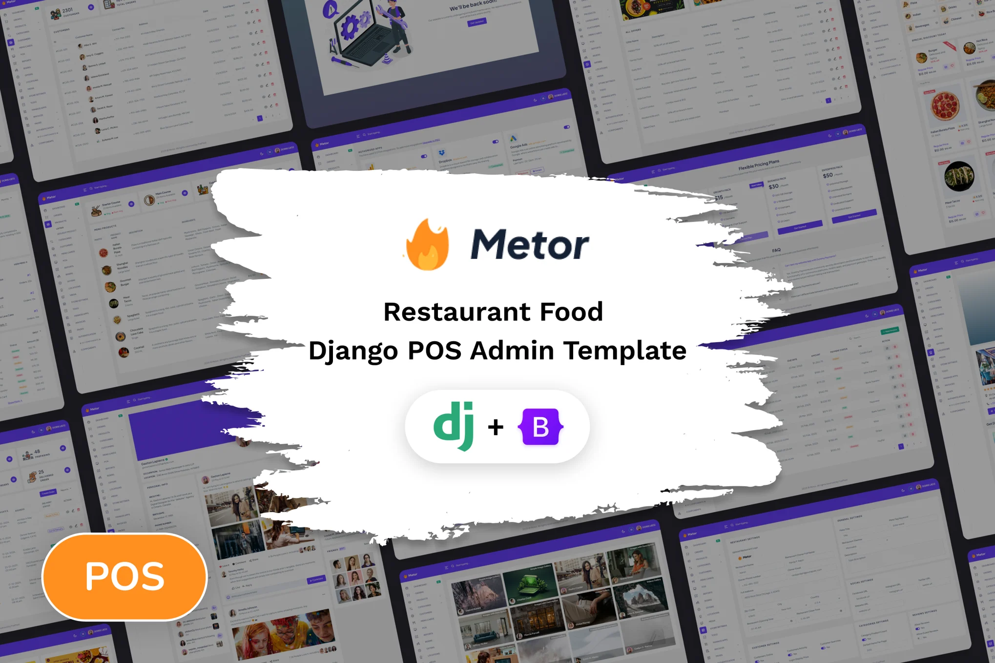 Metor – Django POS 餐厅食品管理模板