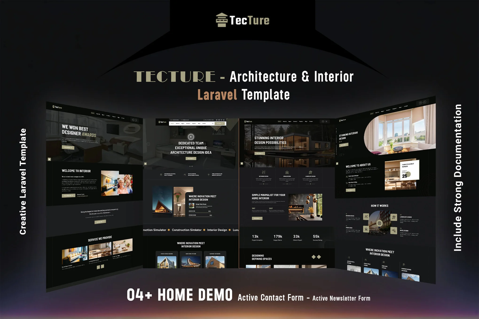 Tecture – 建筑与室内 Laravel 模板