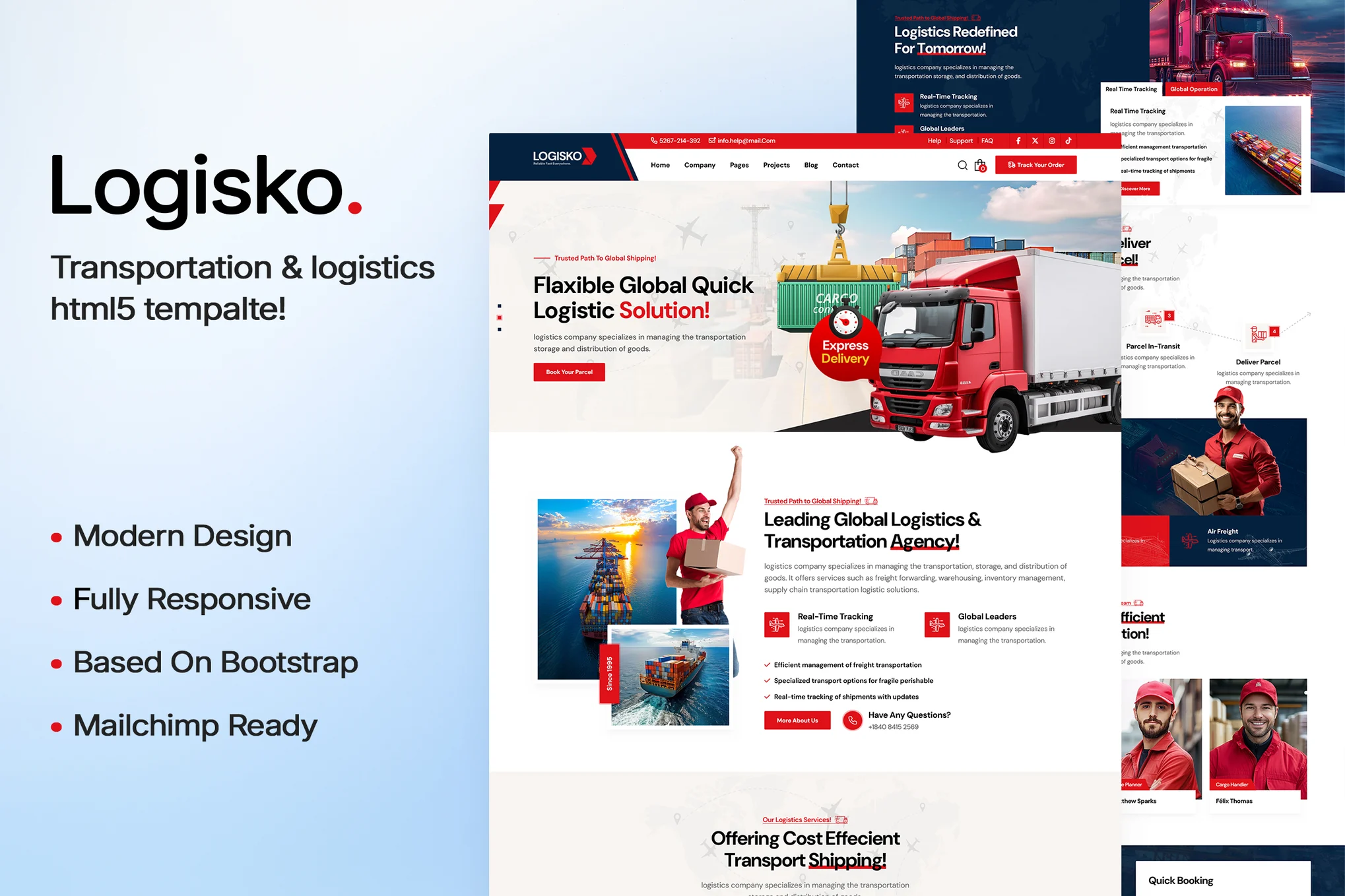 Logisko – 运输和物流模板