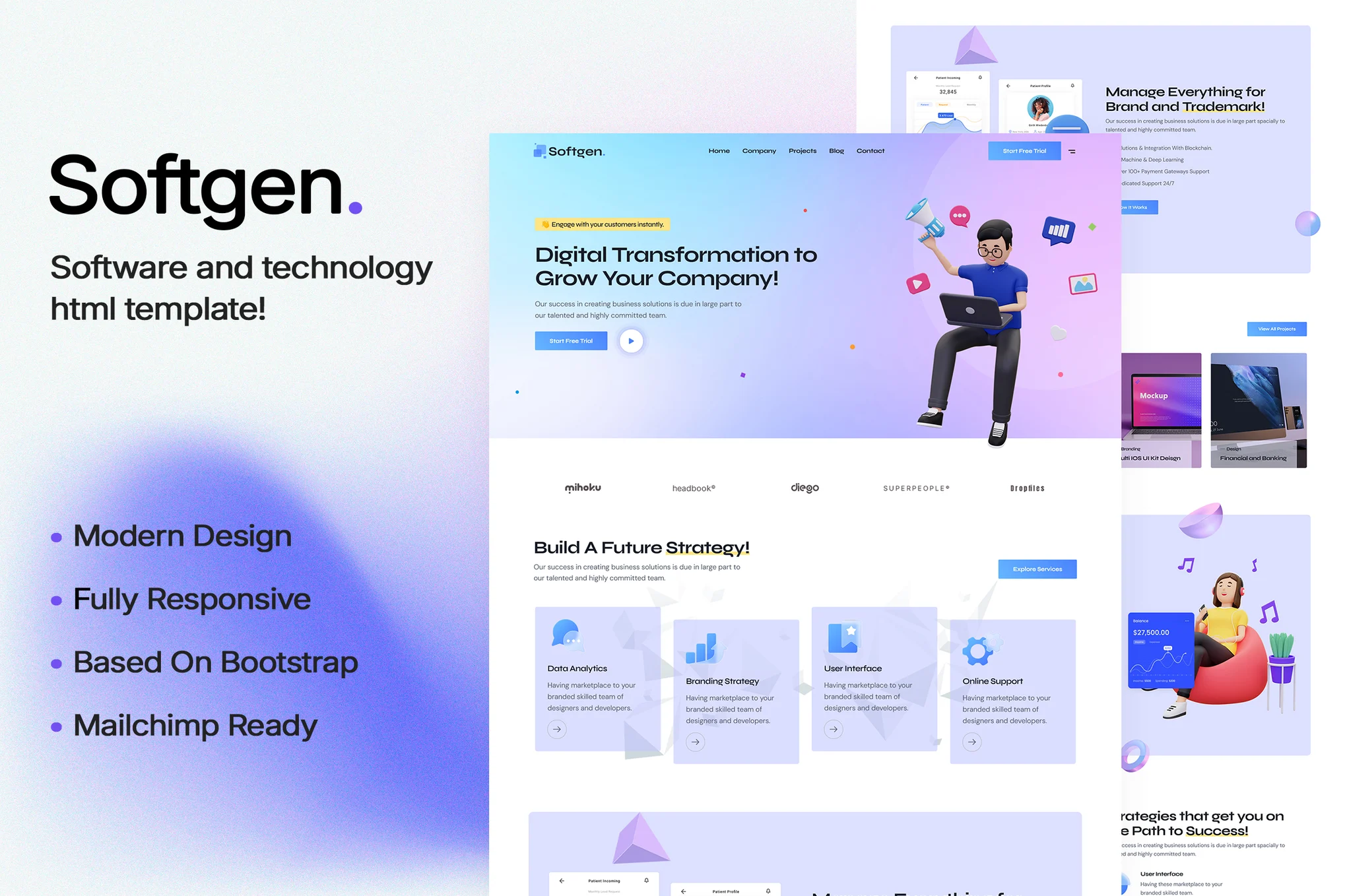 Softgen – 软件和技术 HTML 模板