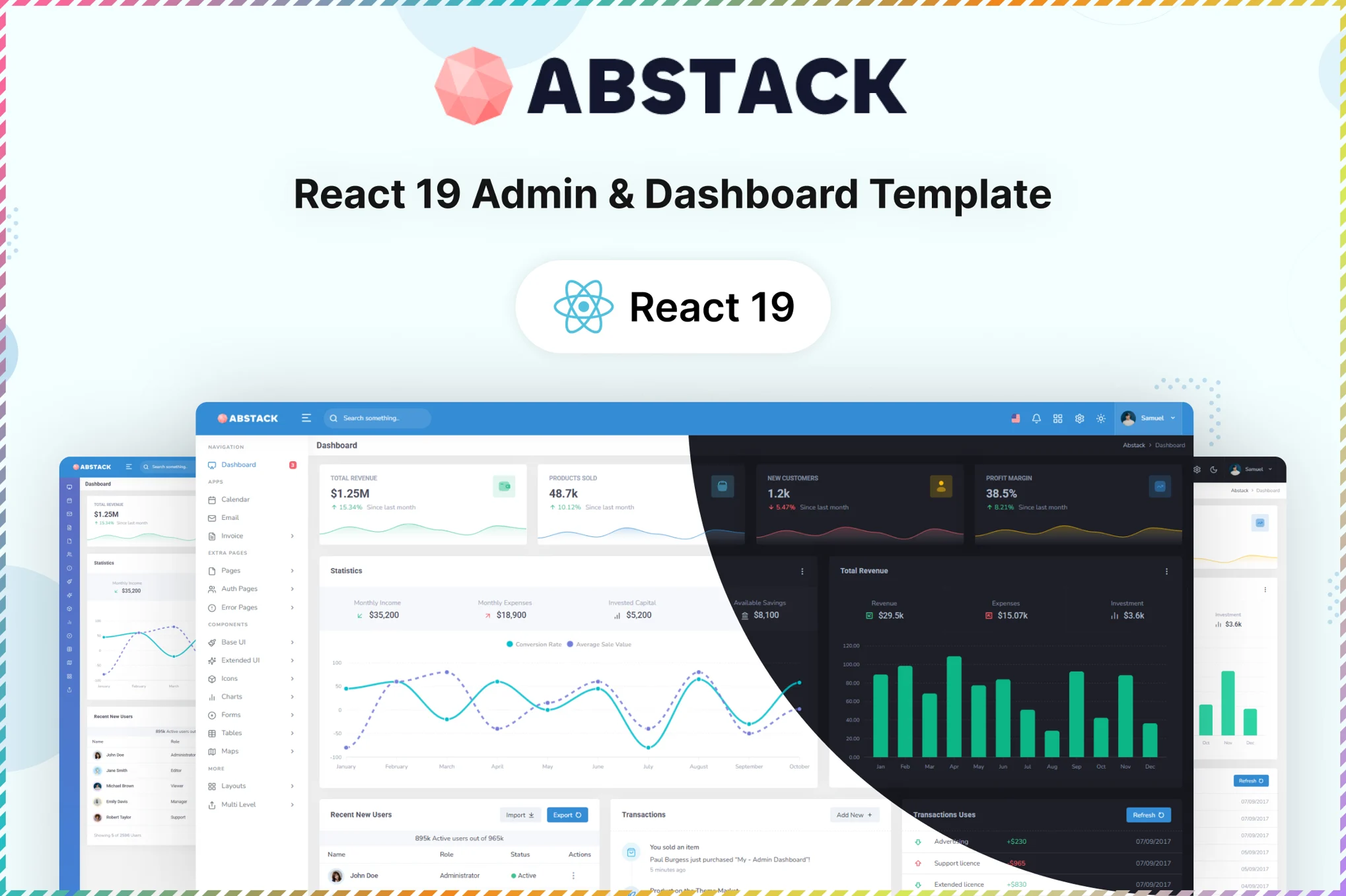 Abstack – React 管理与仪表盘模板