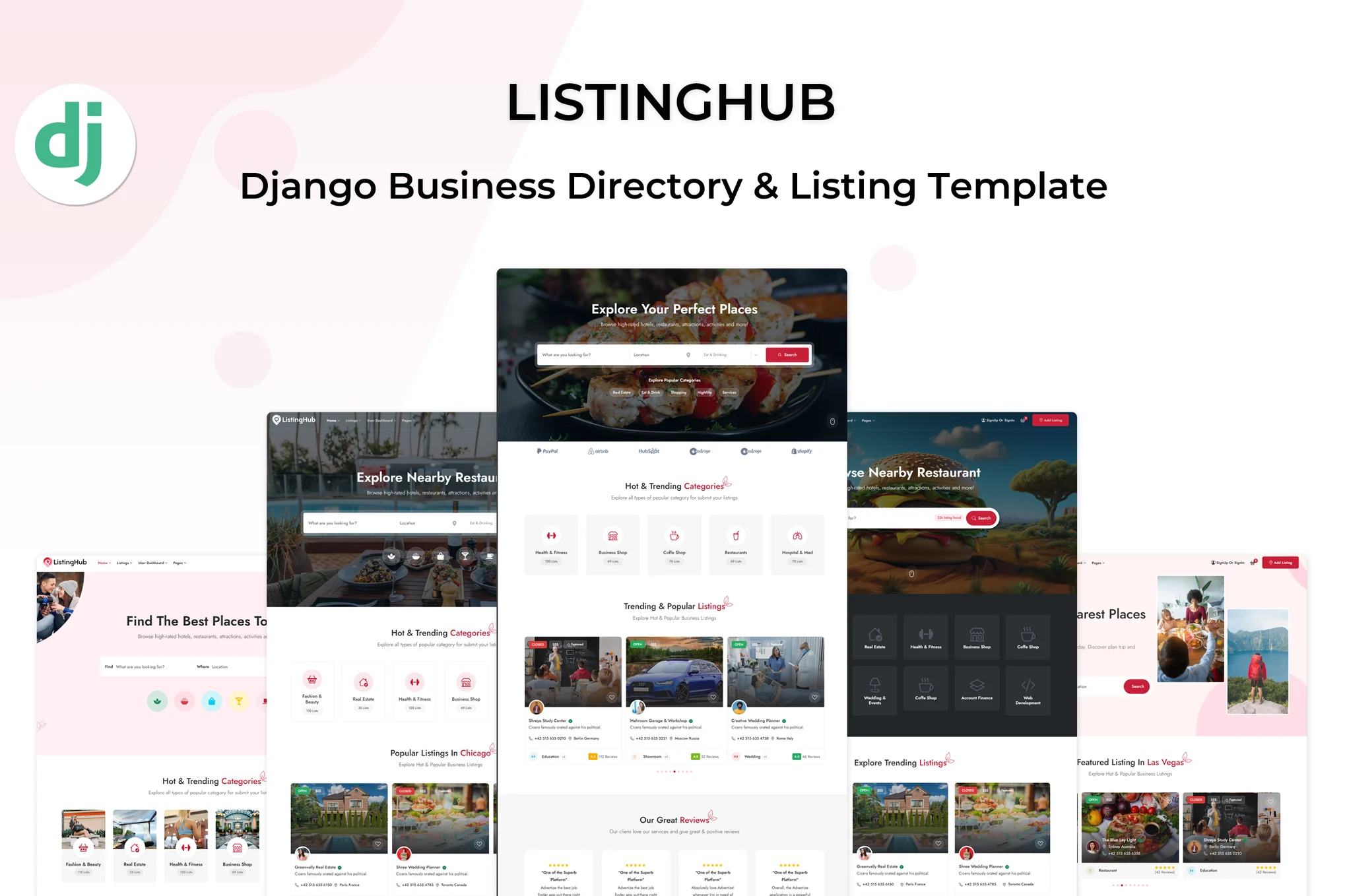 ListingHub – Django 商业列表模板