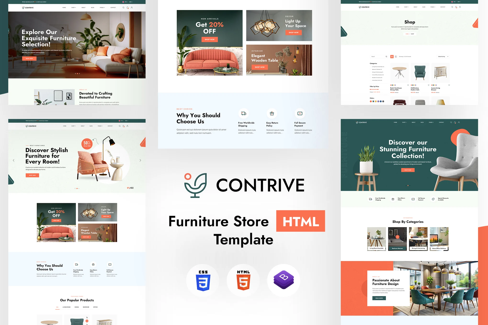 Contrive | 家具店 HTML 模板