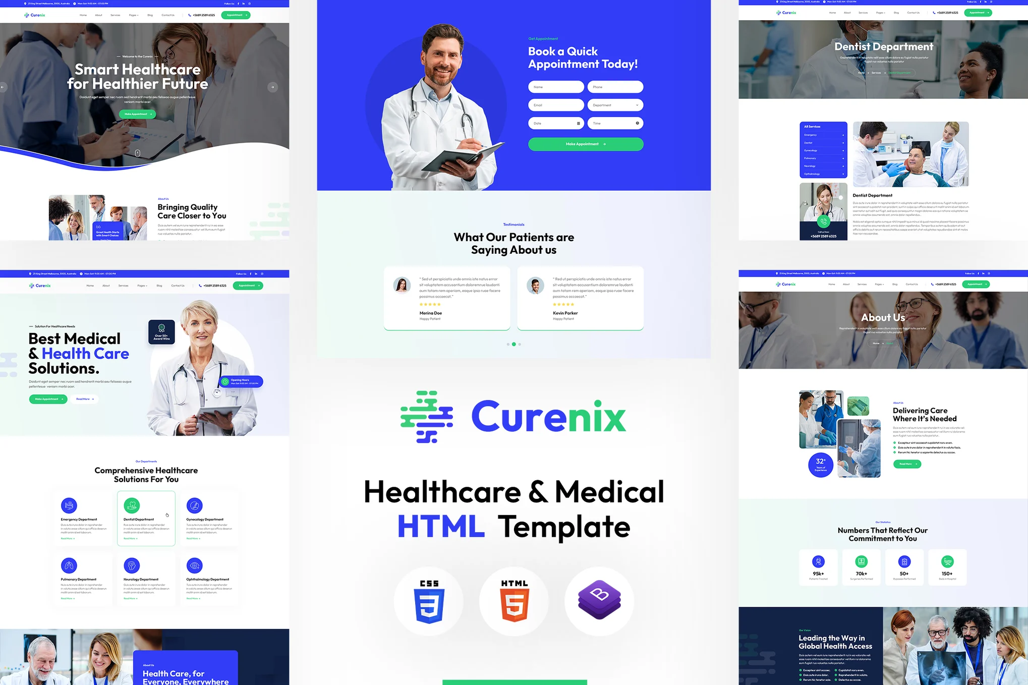 Curenix | 医疗保健 HTML 模板