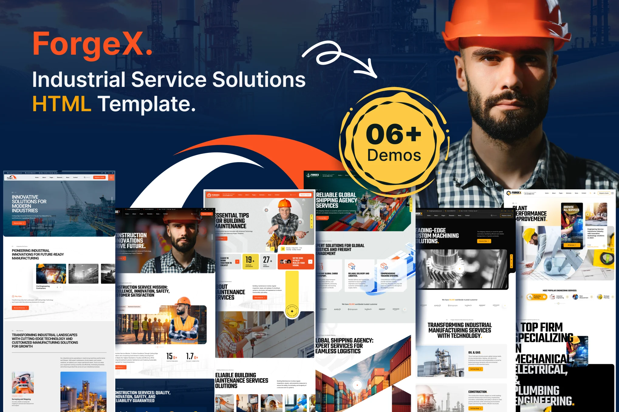 Forgex – 工厂和工业 HTML 模板