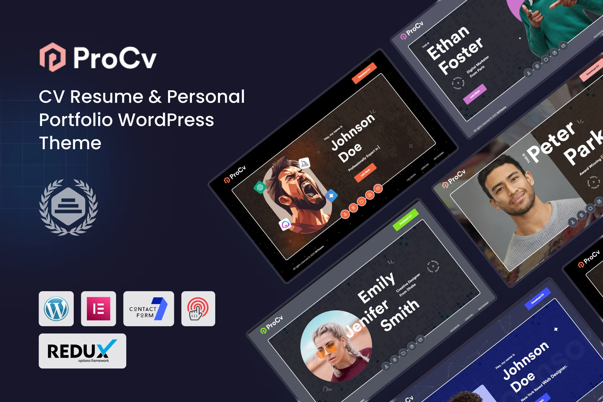 ProCv – 简历和个人作品集 WordPress
