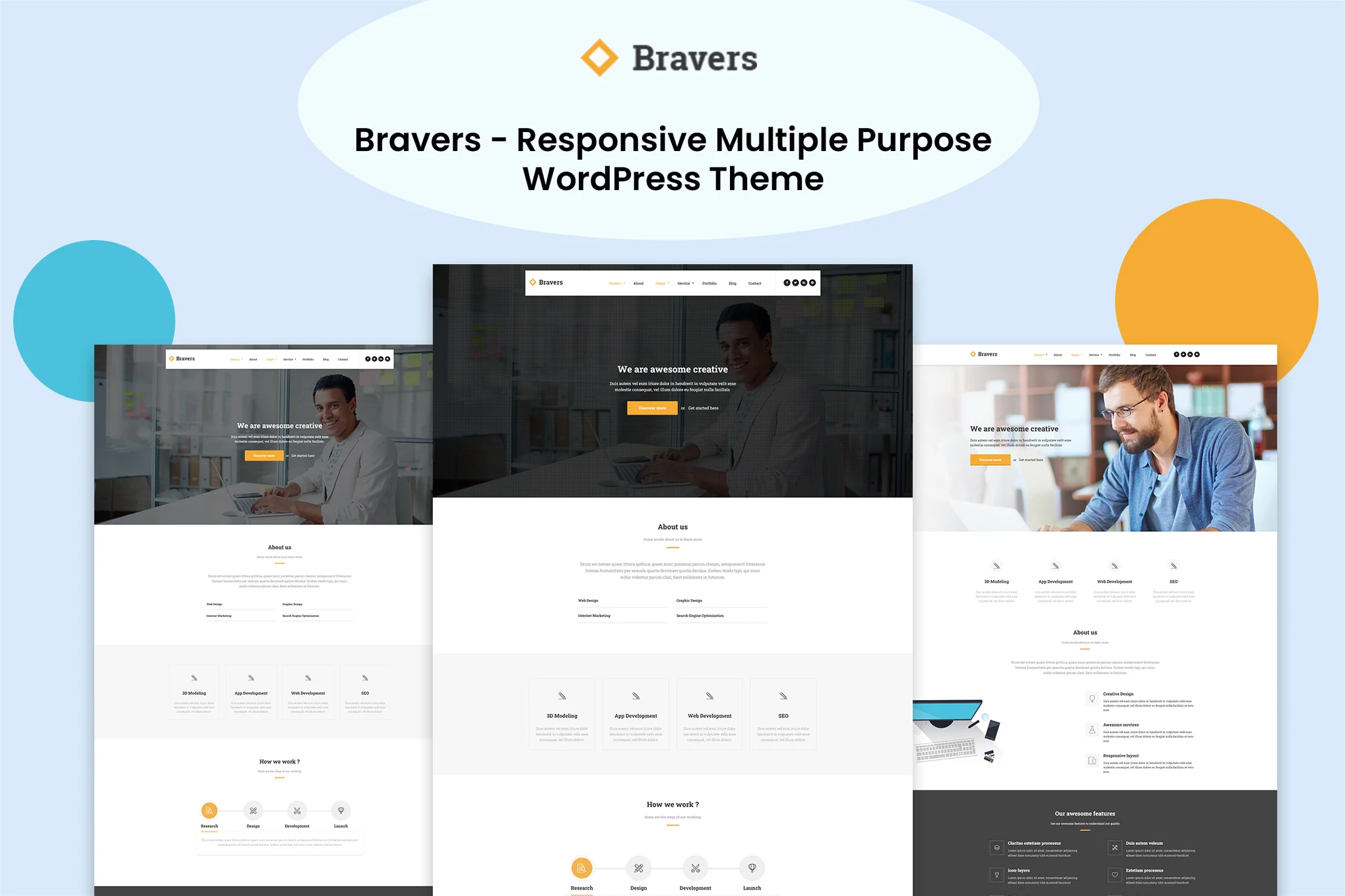 Bravers – 响应式多用途 WordPress