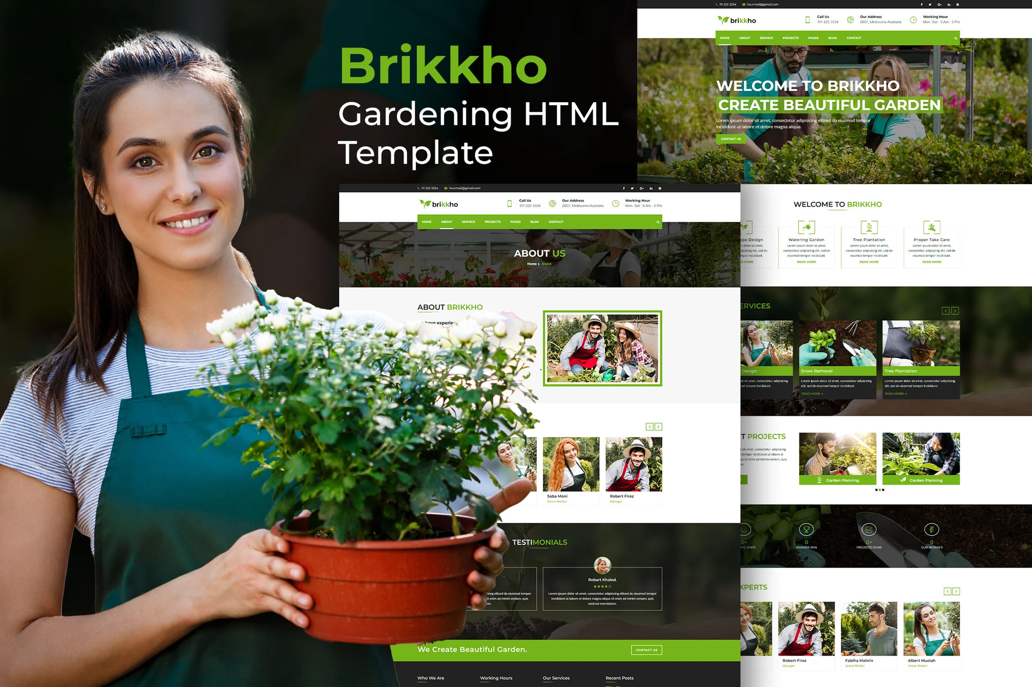 Brikkho- 花园和景观美化 HTML 模板