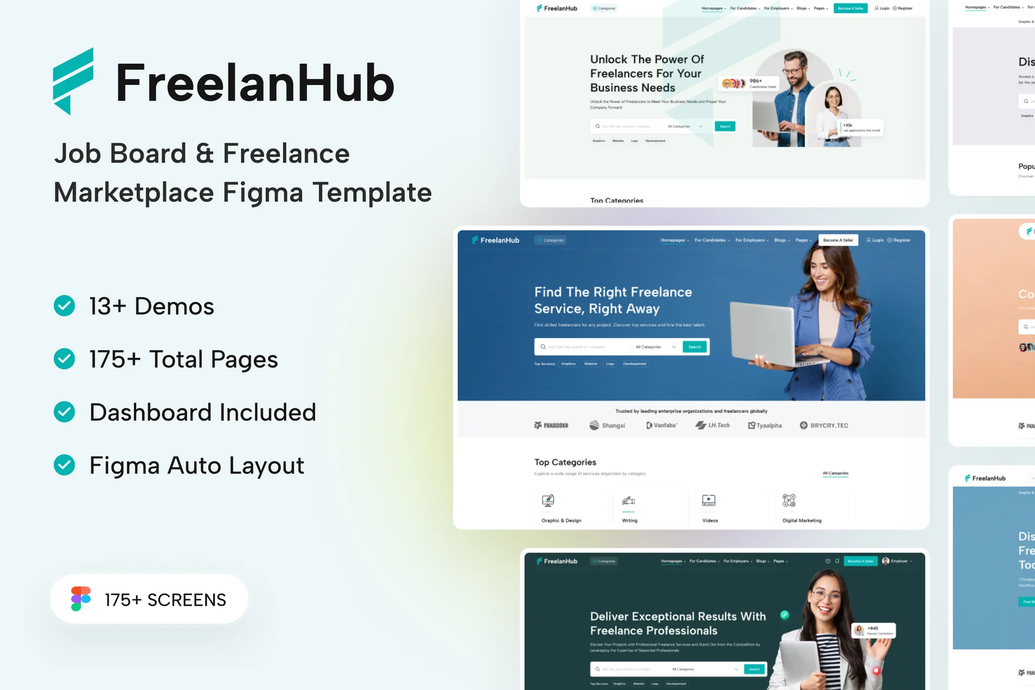 FreelanHub – 工作公告板自由职业者市场 HTML