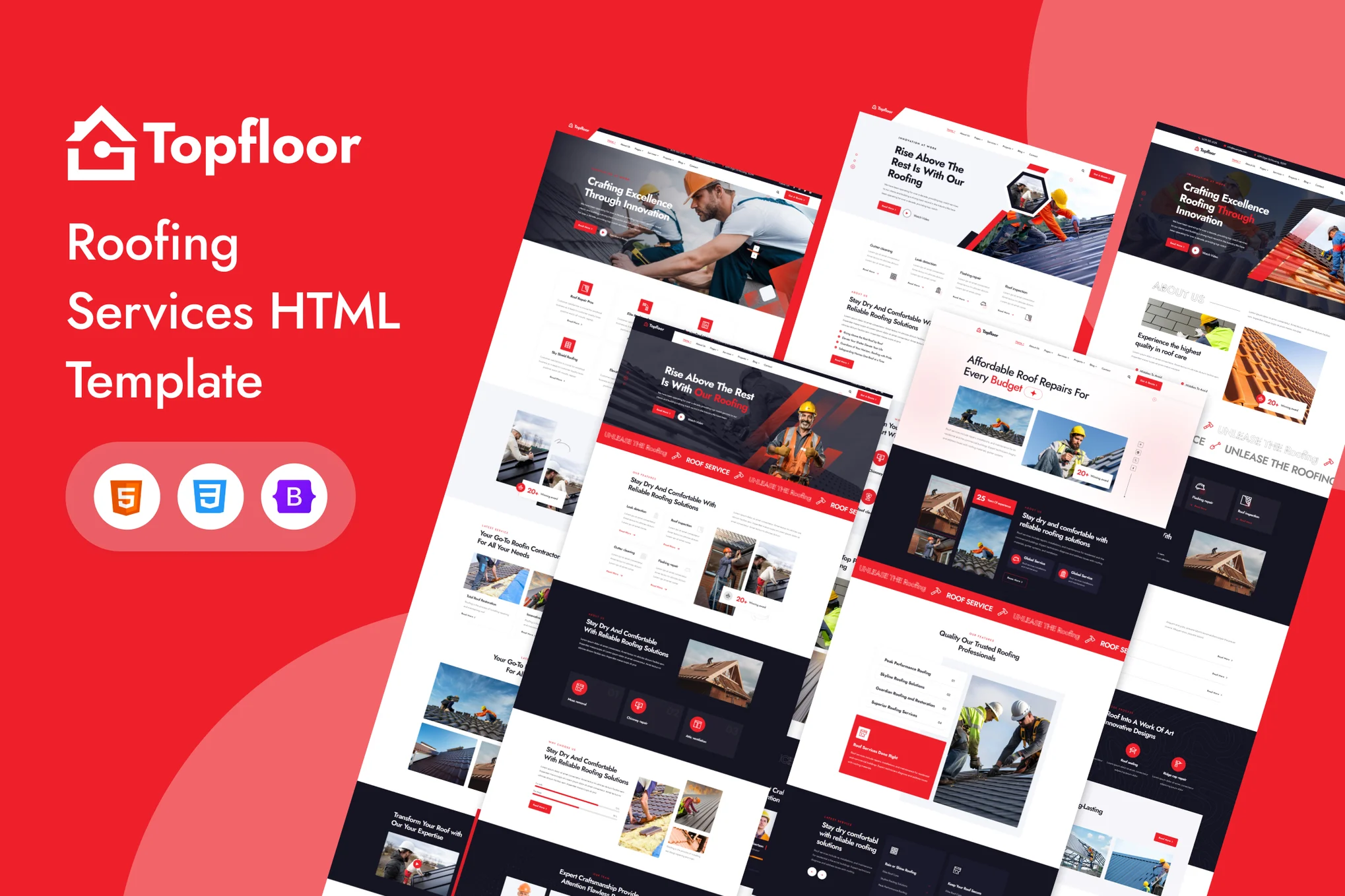 Topfloor – 屋顶服务 HTML 模板