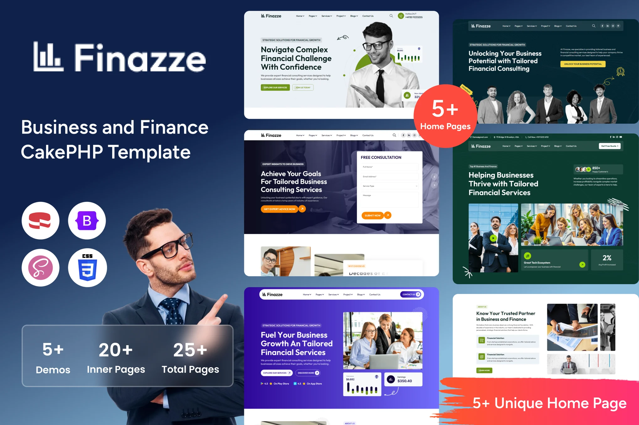 Finazze – 商业和金融 CakePHP 模板