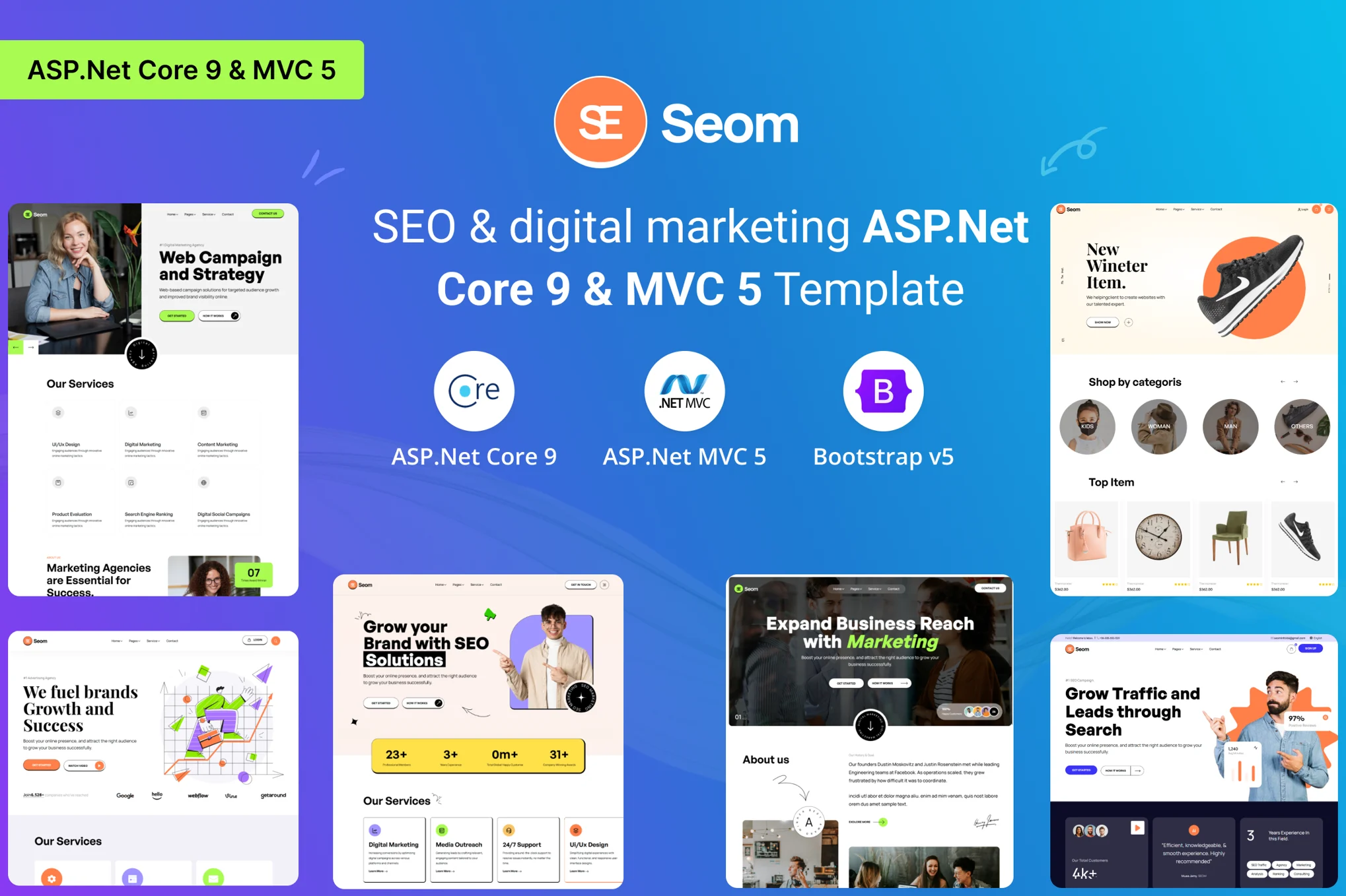 Seom SEO 数字营销 ASP.Net 和 MVC 模板