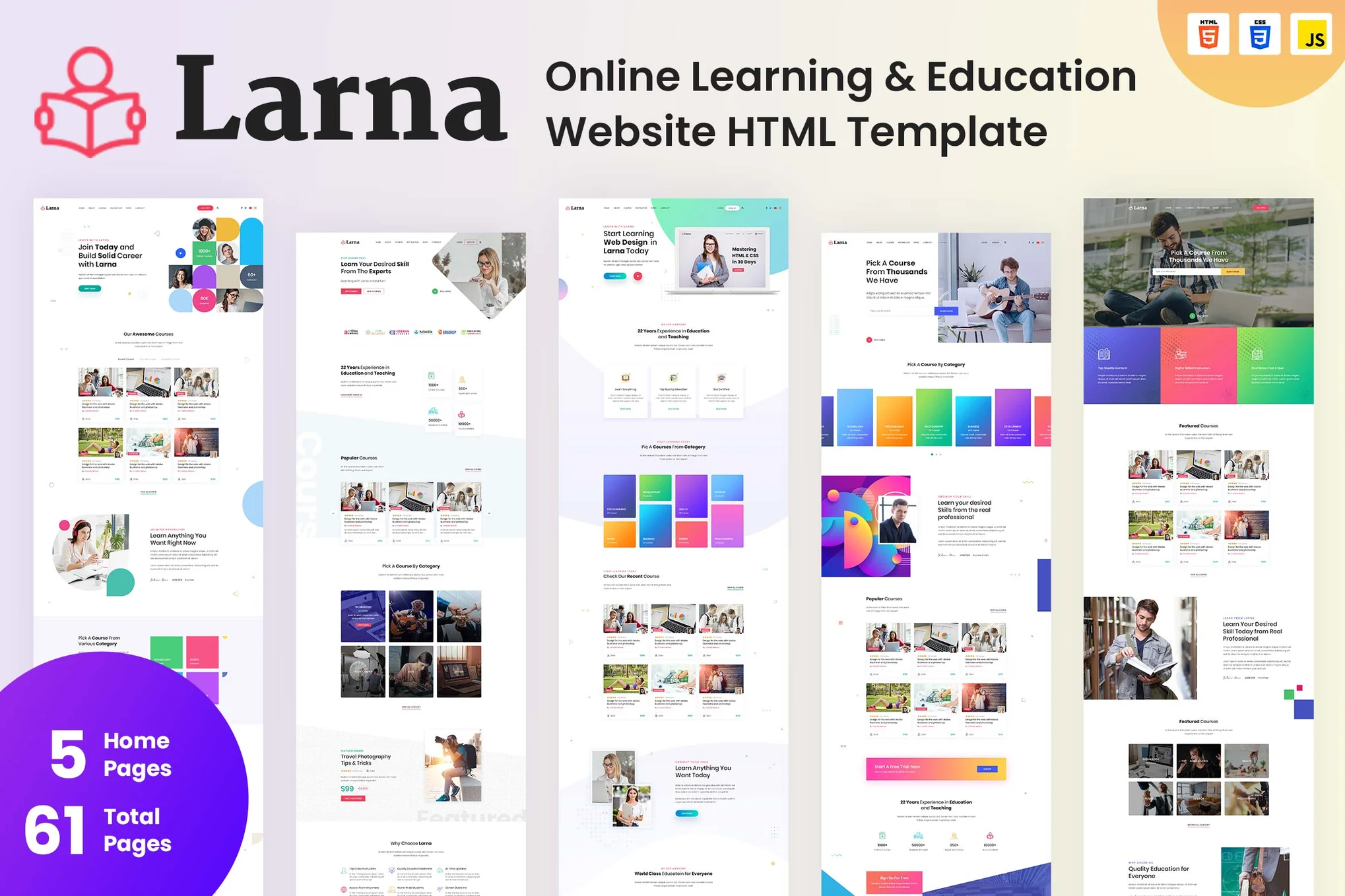 Larna – 在线学习和教育 HTML 模板