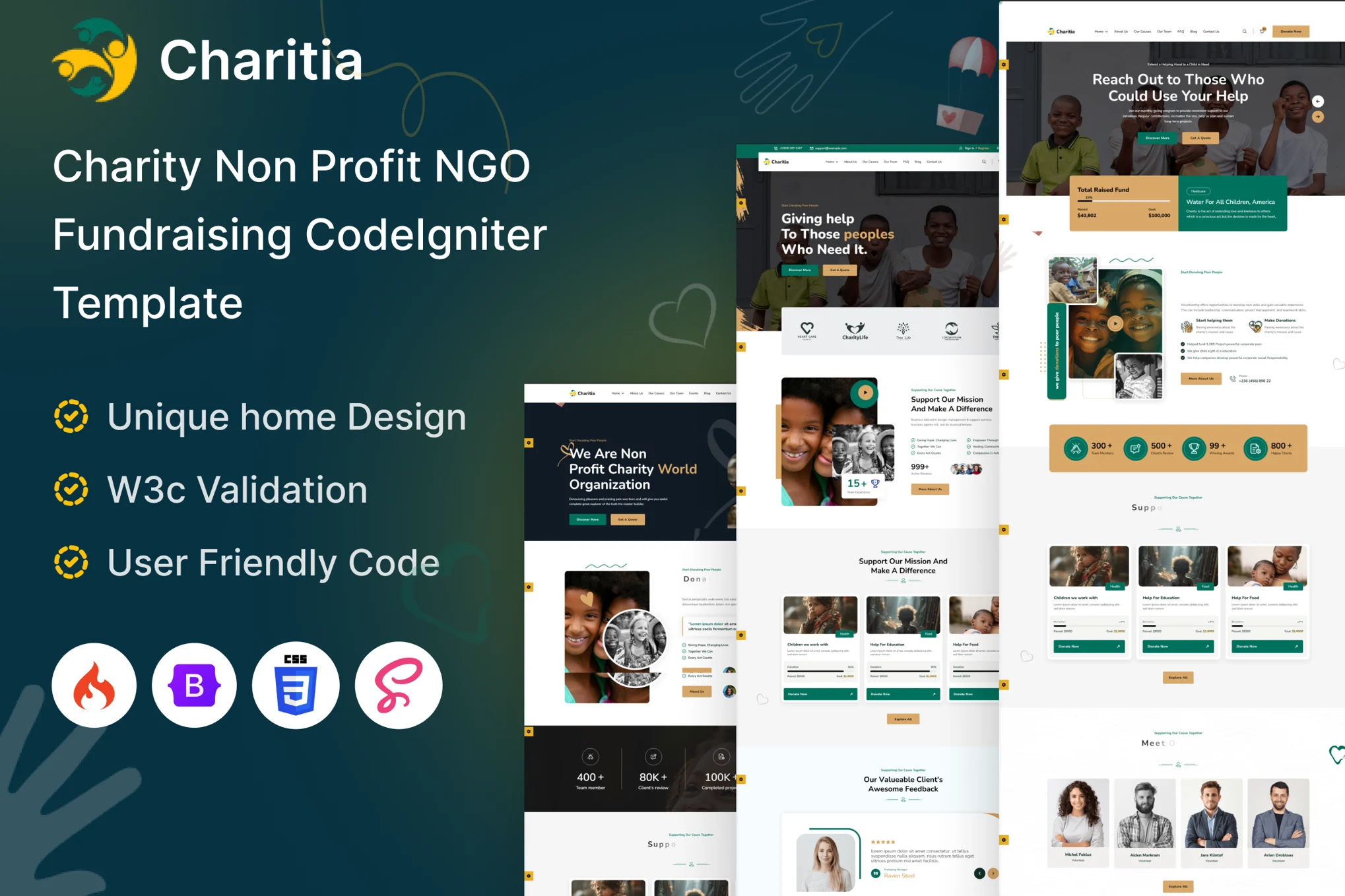 Charitia – Codeigniter 慈善和捐赠模板
