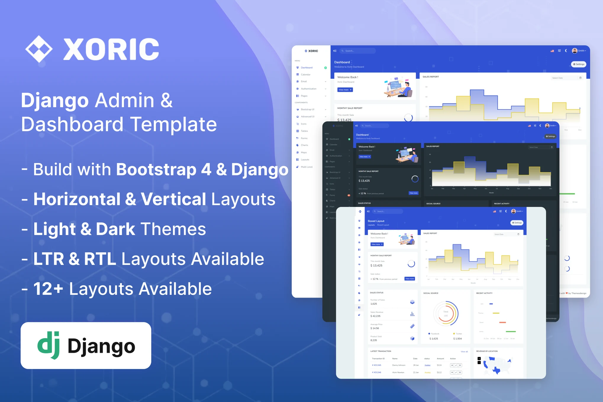 Xoric – Django 管理控制台模板