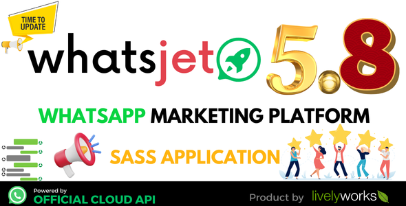 WhatsJet SaaS v6.0 – 具有批量发送、营销活动、聊天机器人和 CRM 功能的 WhatsApp 营销平台