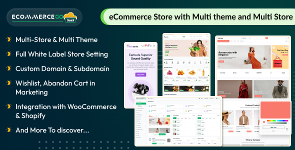 eCommerceGo SaaS v8.1 – 多主题、多店铺电商商店