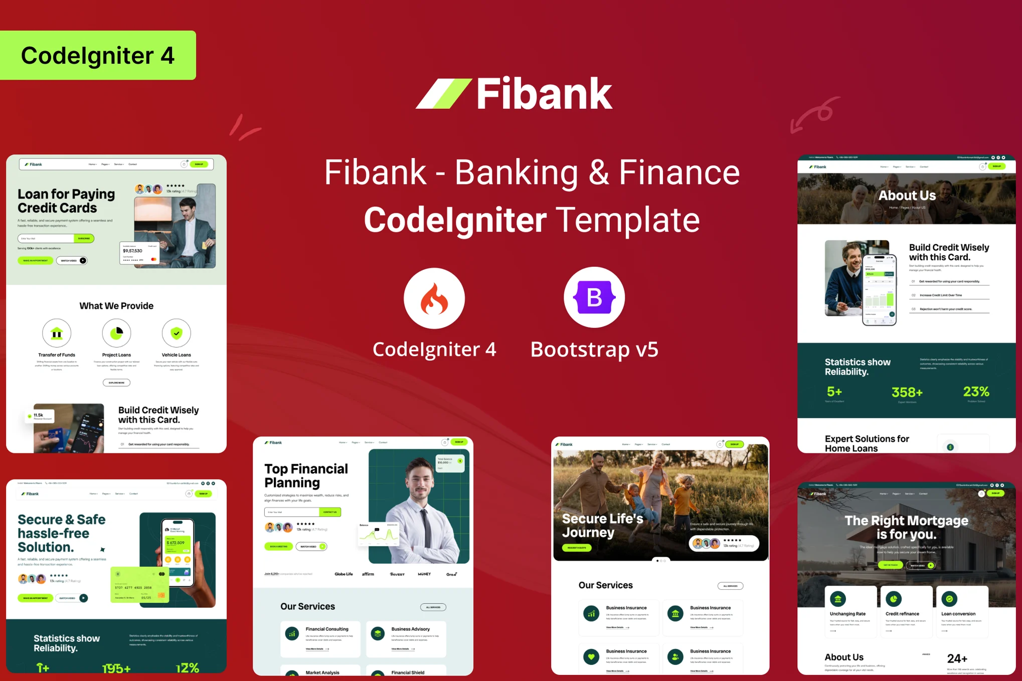 Fibank – 银行与金融 CodeIgniter 模板