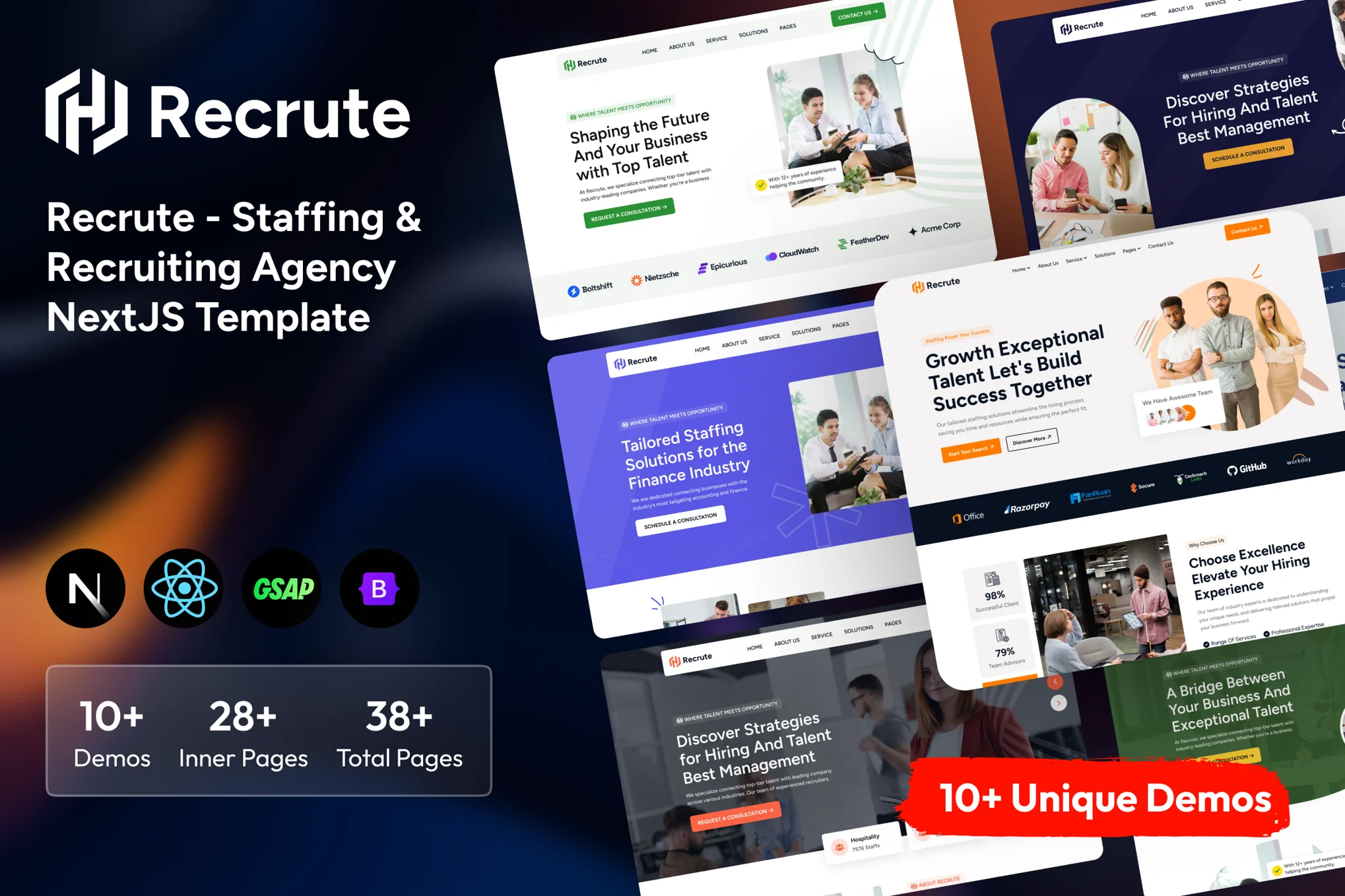 Recrute – 人员配备和招聘机构 NextJS