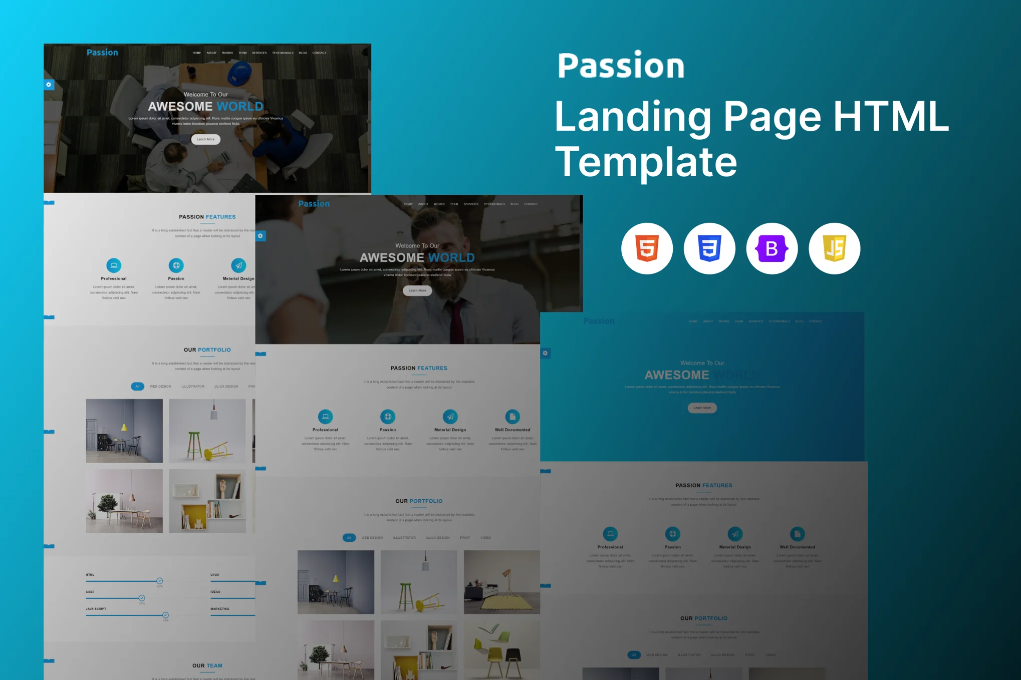 Passion – Material Design Agency HTML 模板