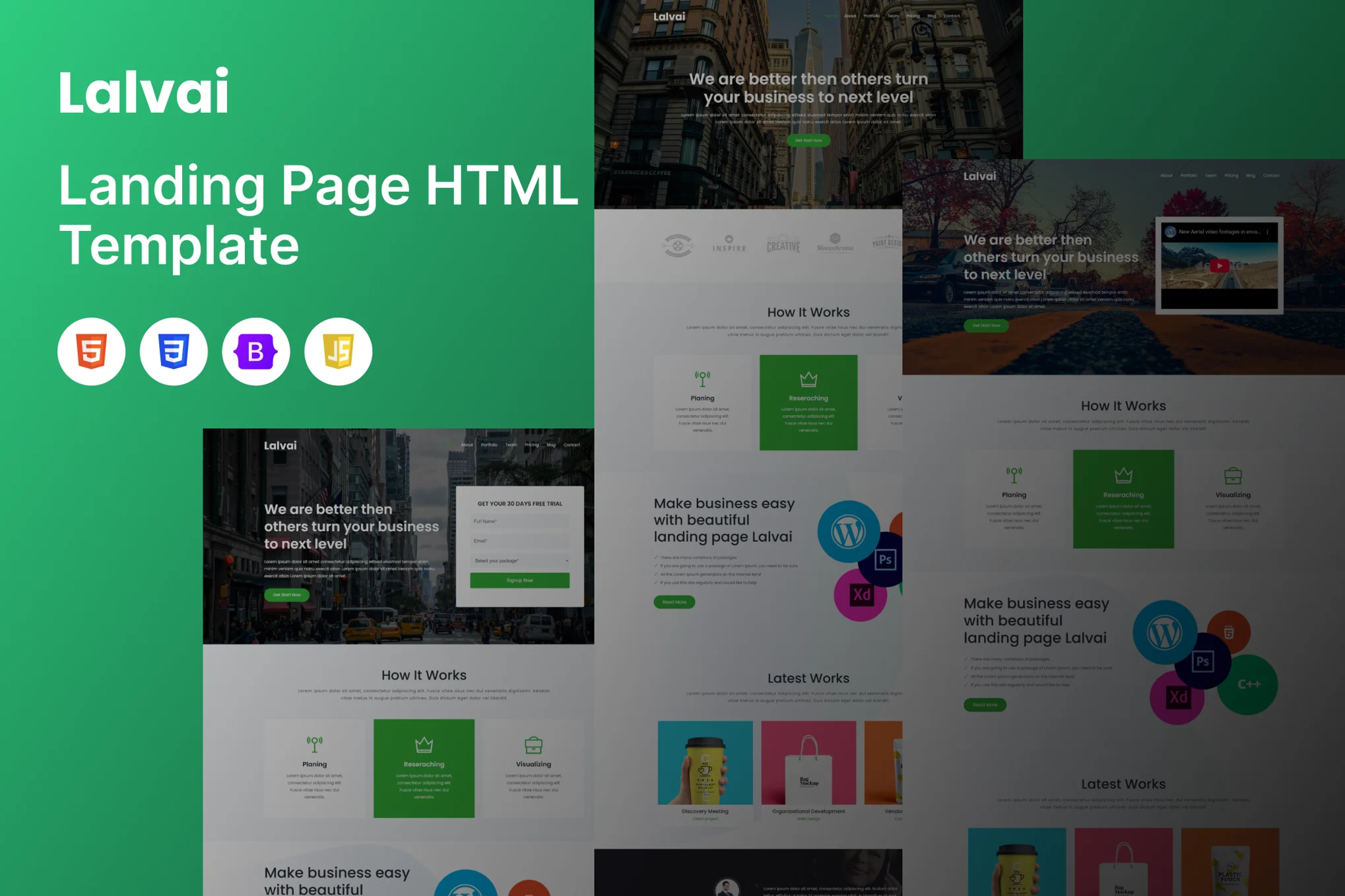 Lalvai – 登陆页面 HTML 模板
