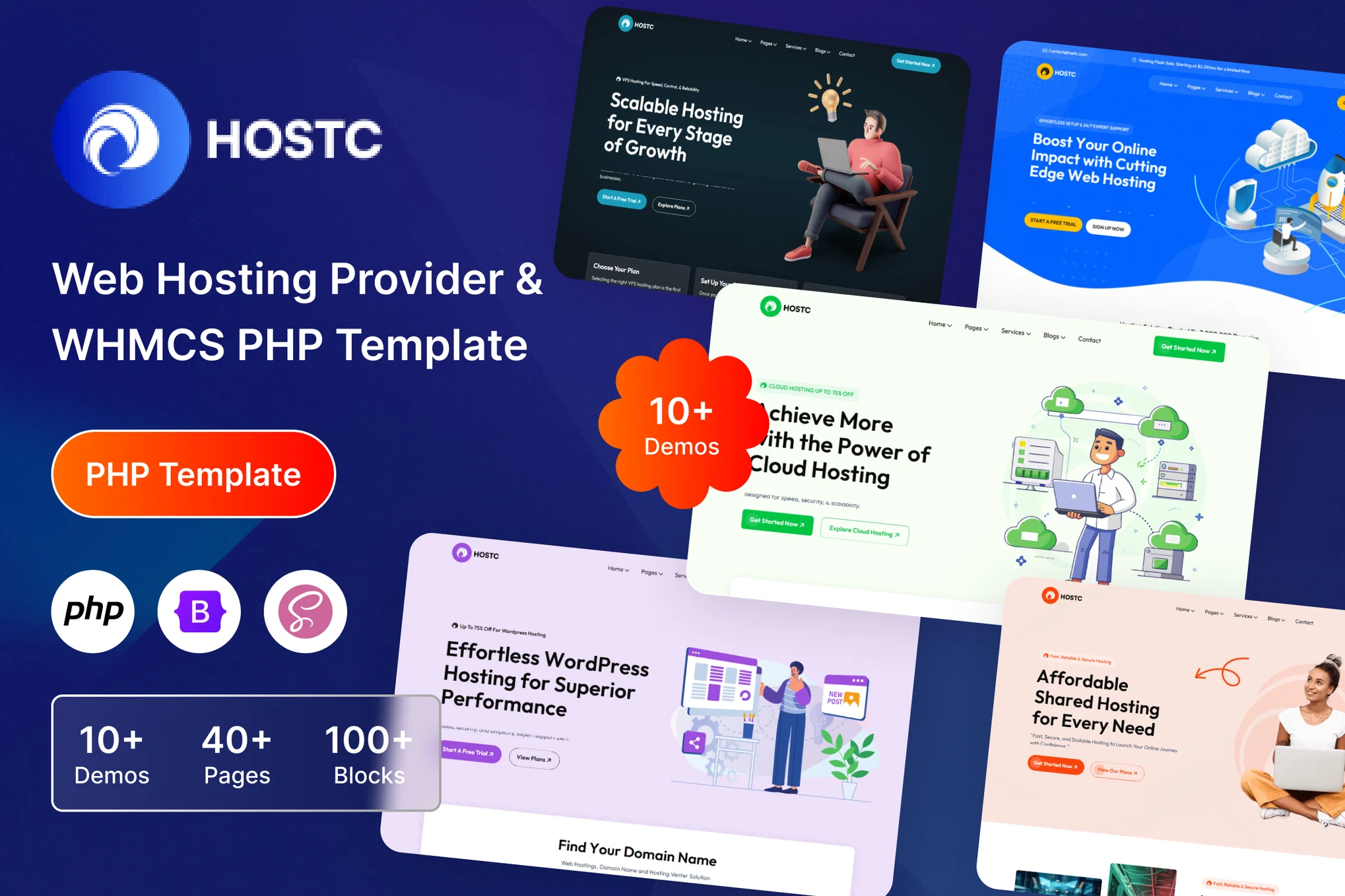 Hostc – Web 托管服务提供商和 WHMCS PHP 模板