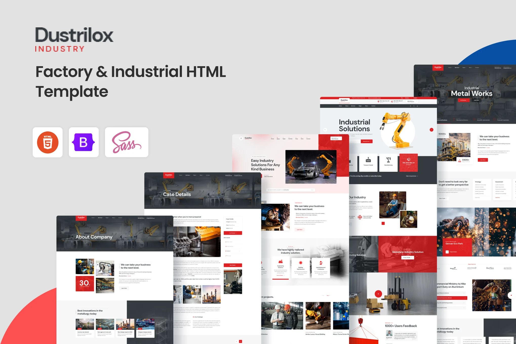 Dustrilox – 工厂和工业 HTML5 模板