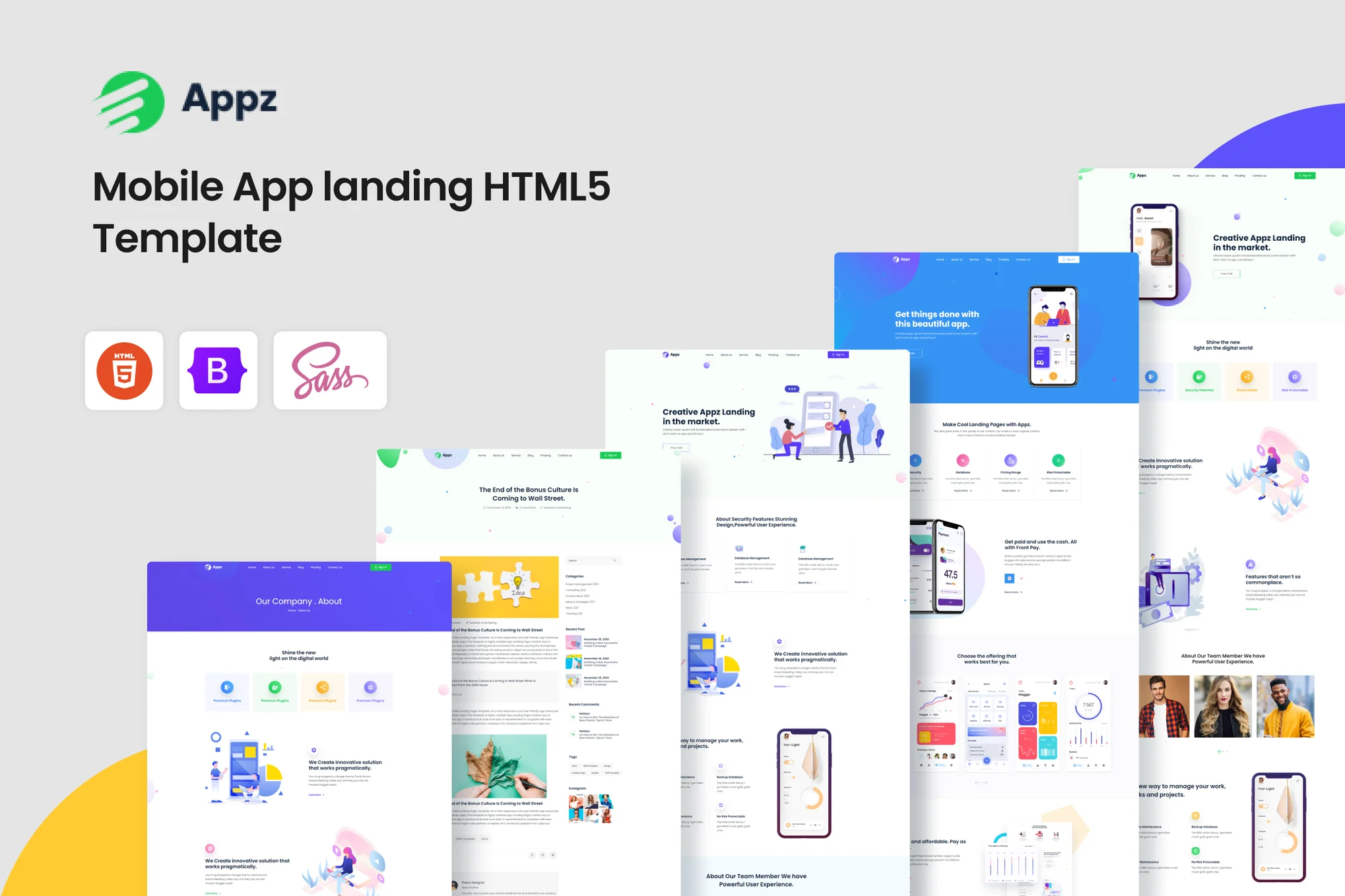 Appz – 移动应用登陆 HTML5 模板