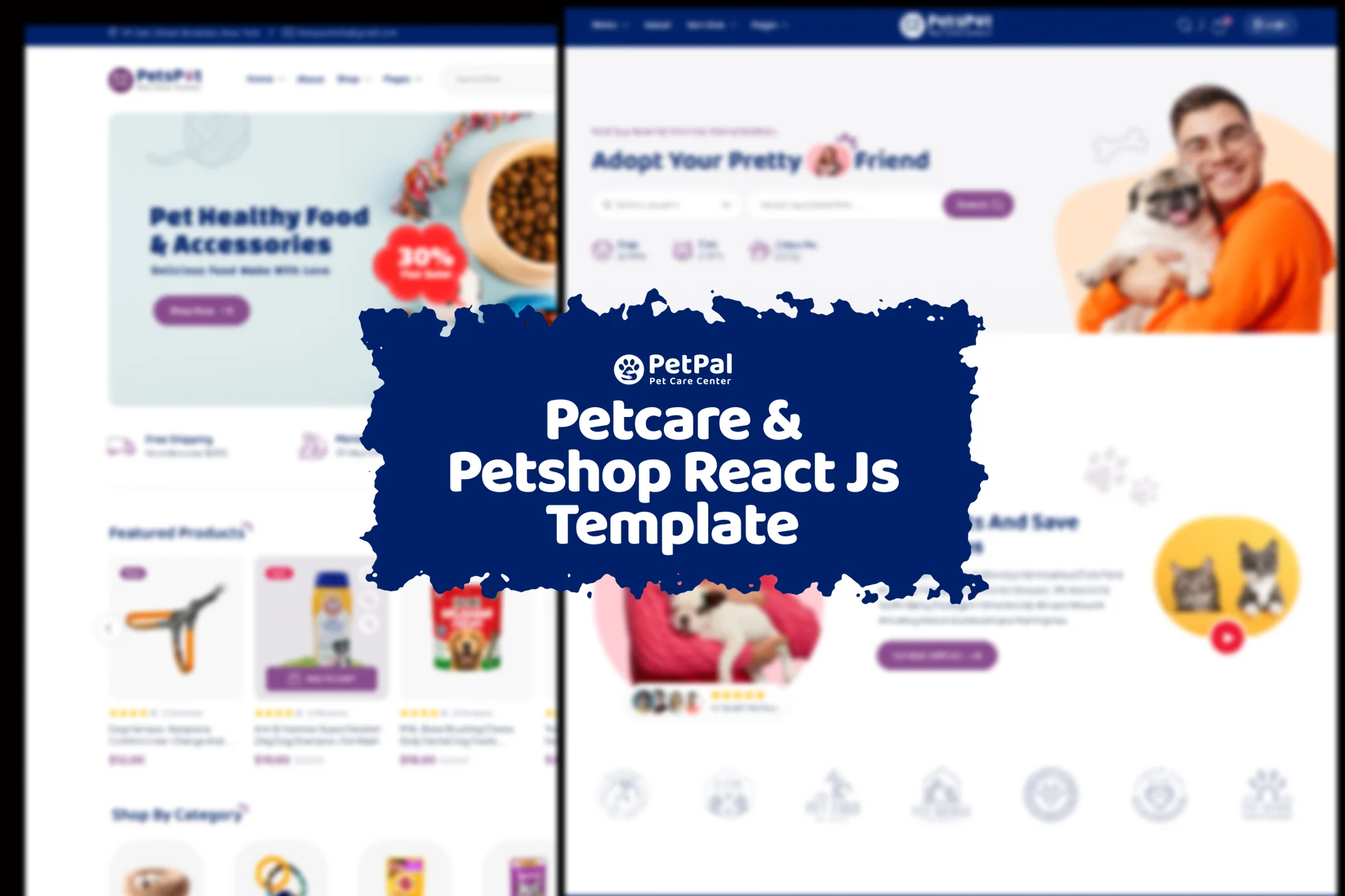 Petpal – 宠物护理和宠物店 React Js 模板